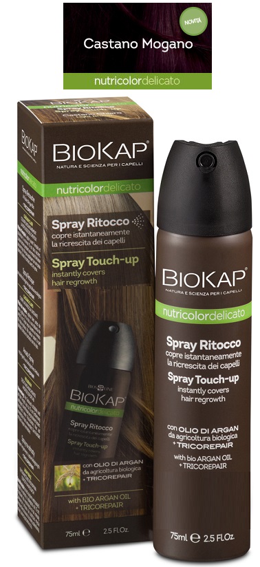 BIOS LINE  BIOKAP NUTRICOLOR DELICATO SPRAY RITOCCO CASTANO MOGANO 75 ML - Farmadillo