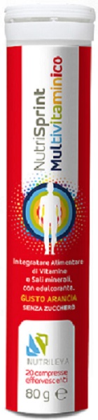 NUTRISPRINT MULTIVITAMINICO 20 COMPRESSE EFFERVESCENTI 80 G SENZA ZUCCHERO - Farmadillo