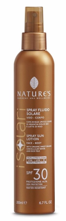 NATURE'S I SOLARI SPRAY FLUIDO SPF30 200 ML - Farmadillo