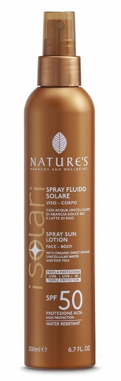 NATURE'S I SOLARI SPRAY FLUIDO SPF50 200 ML - Farmadillo