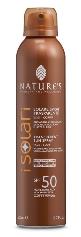 NATURE'S I SOLARI SPRAY TRASPARENTE SPF50 200 ML - Farmadillo