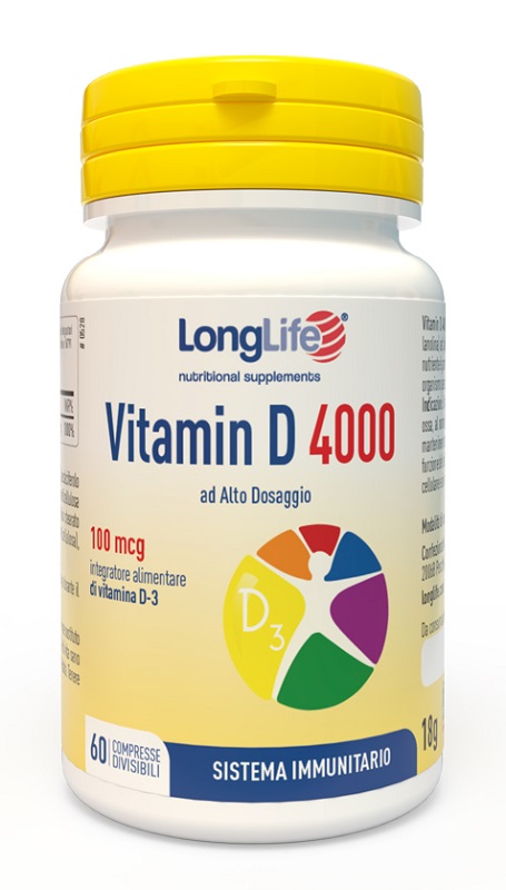LONGLIFE VITAMIN D 4000UI 60 COMPRESSE DIVISIBILI - Farmadillo