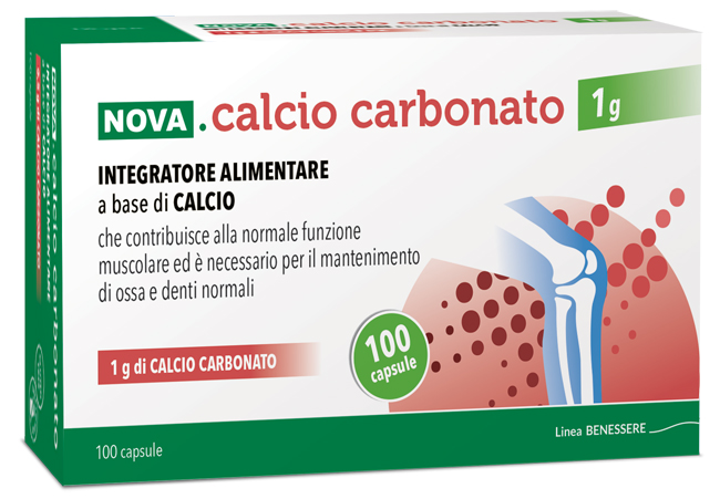 NOVA CALCIO CARBONATO 1 G 100 CAPSULE - Farmadillo