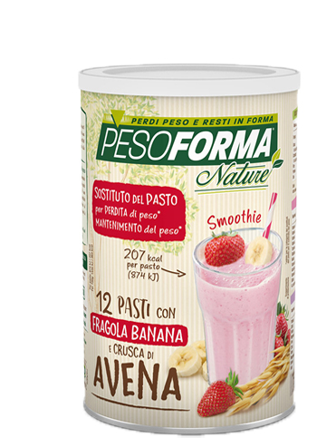 PESOFORMA NATURE SMOOTHIE FRAGOLA BANANA POLVERE 420 G - Farmadillo