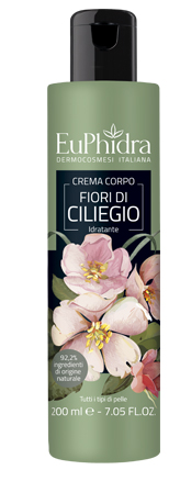 EUPHIDRA CREMA CORPO IDRATANTE CILIEGIO IN FLACONE CON ETICHETTA - Farmadillo