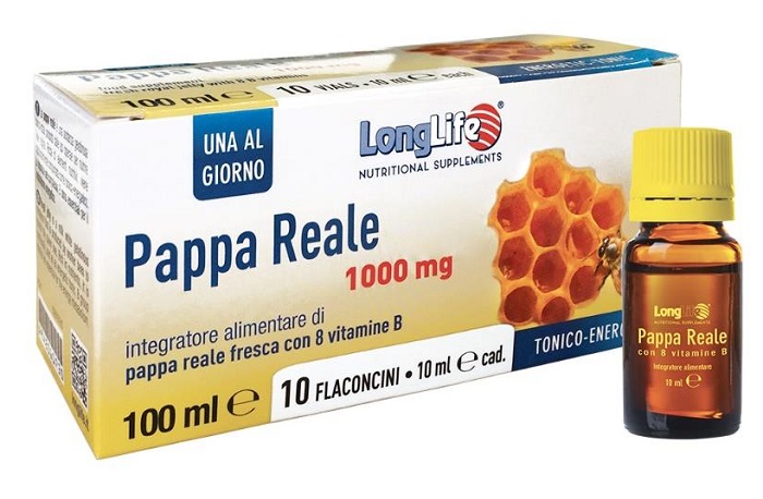 LONGLIFE PAPPA REALE + VITAMINA B 10 FLACONCINI 10 ML - Farmadillo