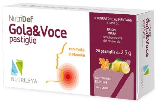 NUTRIDEF GOLA & VOCE MIELE E LIMONE 20 PASTIGLIE - Farmadillo