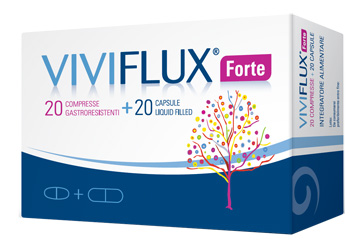 VIVIFLUX FORTE 20 COMPRESSE GASTRORESISTENTI + 20 CAPSULE LIQUID FILLER - Farmadillo
