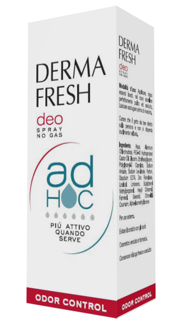 DERMAFRESH DEO SPRAY NO GAS AD HOC ODOR CONTROL DEODORANTE 100 ML - Farmadillo