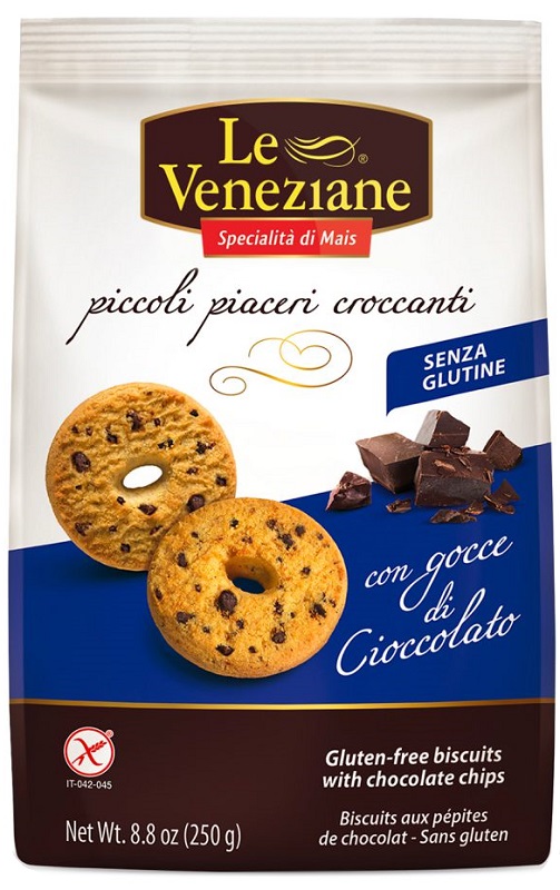 LE VENEZIANE BISCOTTI GOCCE DI CIOCCOLATO 250 G - Farmadillo