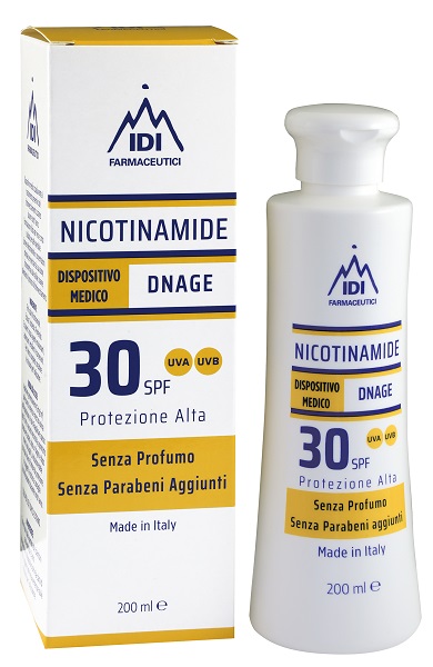 NICOTINAMIDE DNAGE 30SPF PROTEZIONE ALTA 200 ML - Farmadillo