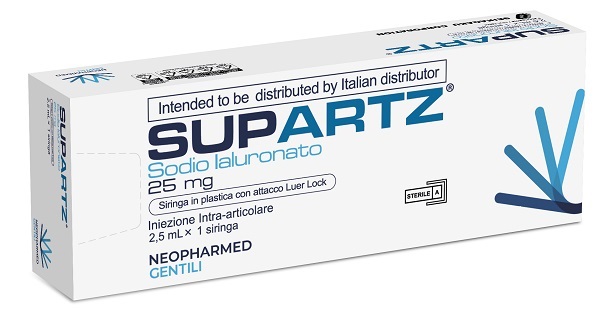 SIRINGA PRERIEMPITA INTRA-ARTICOLARE SUPARTZ ACIDO IALURONICO 25 MG 2,5 ML 1 PEZZO - Farmadillo
