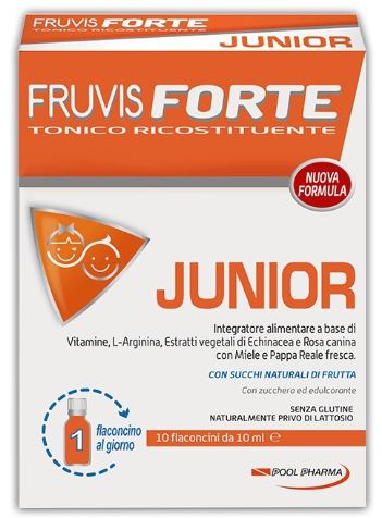 FRUVIS FORTE JUNIOR 10 FLACONCINI DA 10 ML - Farmadillo