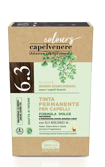 CAPELVENERE COLOURS TINTA CAPELLI 6,3N BIONDO SCURO DORATO - Farmadillo