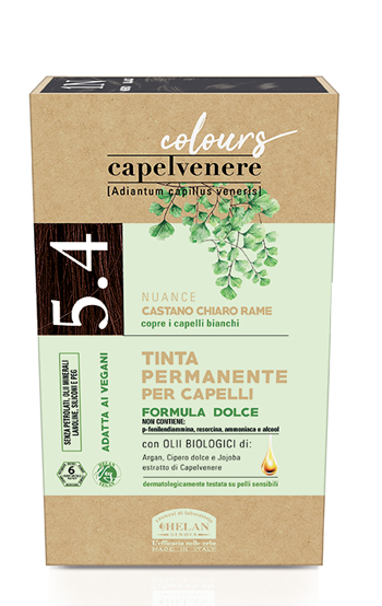 CAPELVENERE COLOURS TINTA CAPELLI 5,4N CASTANO CHIARO RAME - Farmadillo