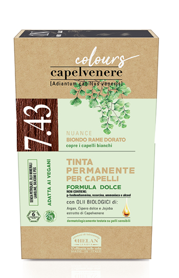 CAPELVENERE COLOURS TINTA CAPELLI 7,43N BIONDO RAME DORATO - Farmadillo