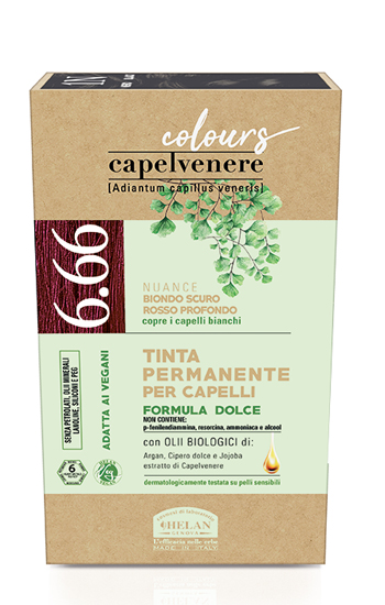 CAPELVENERE COLOURS TINTA CAPELLI 6,66N BIONDO SCURO ROSSO PROFONDO - Farmadillo