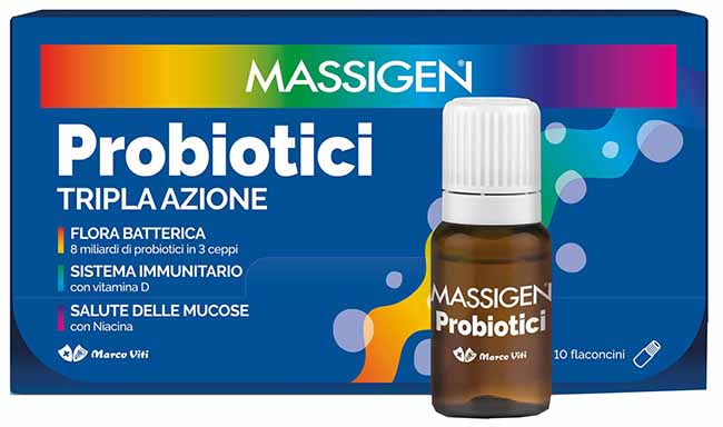 MASSIGEN PROBIOTICI 10 FLACONCINI X 8 ML PREZZO PIENO - Farmadillo