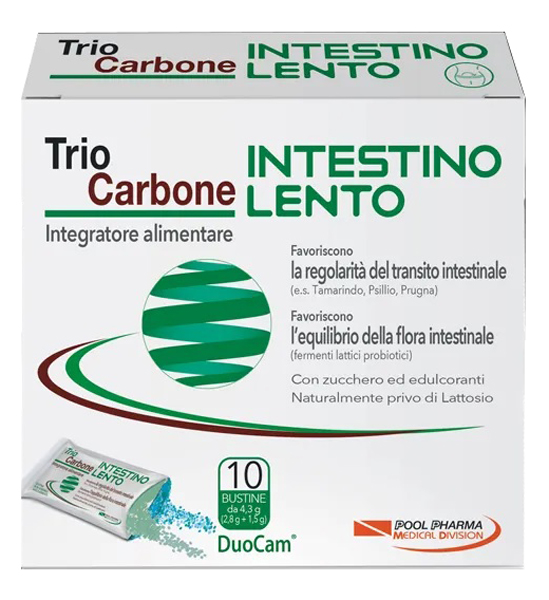 TRIOCARBONE INTESTINO LENTO 10 BUSTINE - Farmadillo
