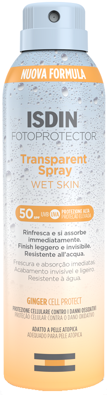 FOTOPROTECTOR TRANSPARENT WET SKIN SPRAY 50+ 250 ML - Farmadillo