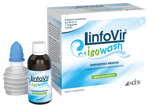 SOLUZIONE SALINA ISOTONICA LINFOVIR ISOWASH 8 FLACONI DA 60 ML - Farmadillo