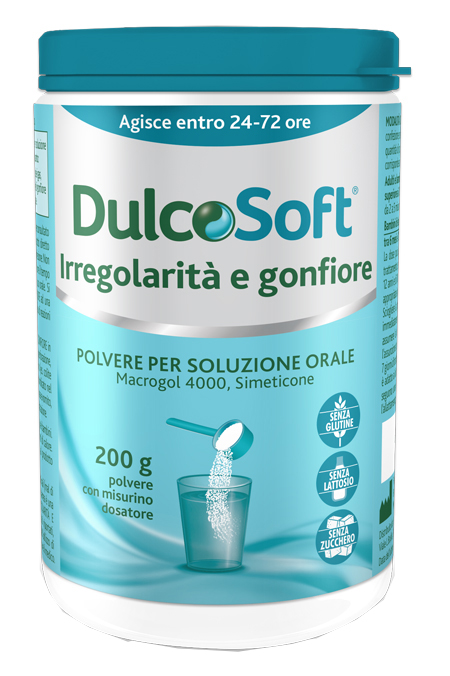 DULCOSOFT IRREGOLARITA' E GONFIORE POLVERE SOLUBILE 200 G - Farmadillo