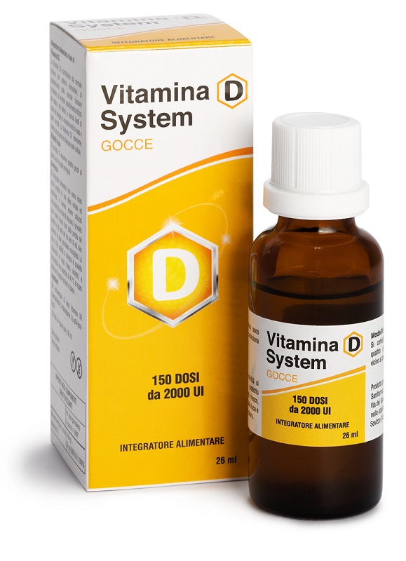 VITAMINA D SYSTEM GOCCE 150 DOSI DA 2000 UI 26 ML - Farmadillo