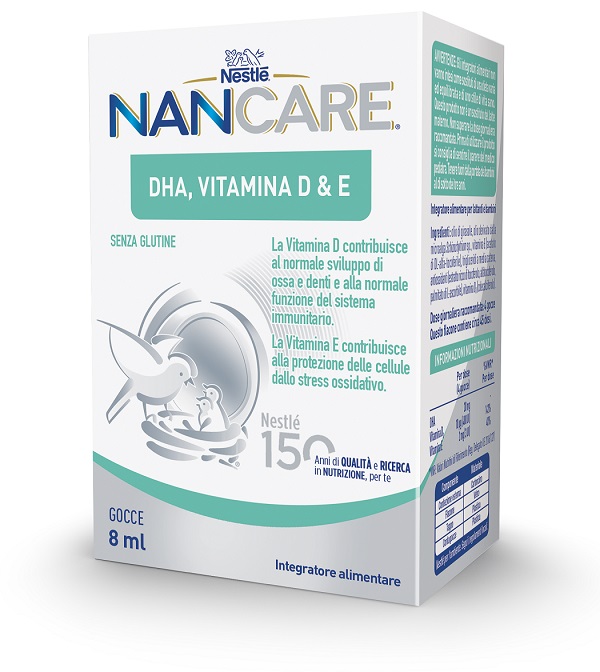 NESTLE' NANCARE DHA VITAMINA D&E GOCCE 8 ML - Farmadillo