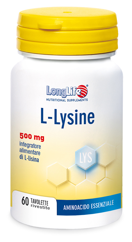 LONGLIFE L-LYSINE 500MG 60 TAVOLETTE RIVESTITE DA 860 MG - Farmadillo