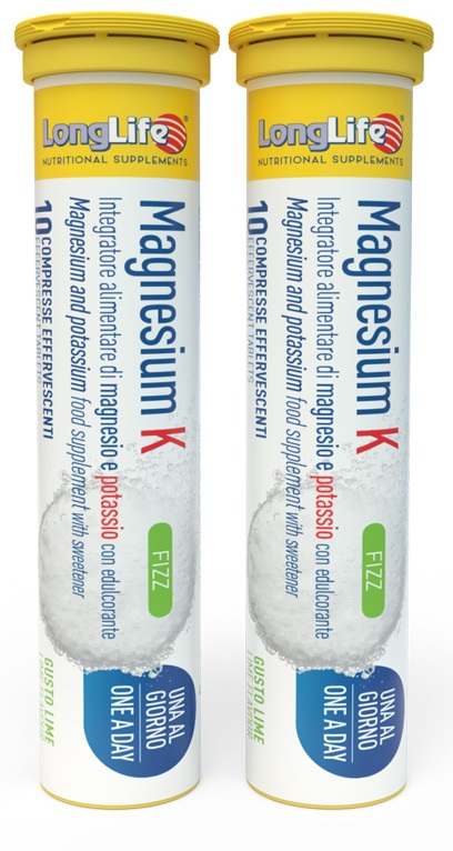 LONGLIFE MAGNESIUM K FIZZ 20 COMPRESSE EFFERVESCENTI - Farmadillo