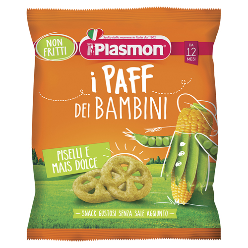 PLASMON DRY SNACK PAFF PISELLI-MAIS 15 G - Farmadillo