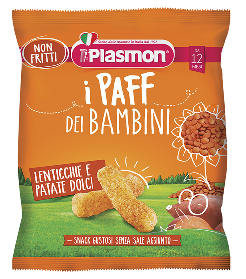 PLASMON DRY SNACK PAFF LENTICCHIE-PATATA DOLCE 15 G - Farmadillo