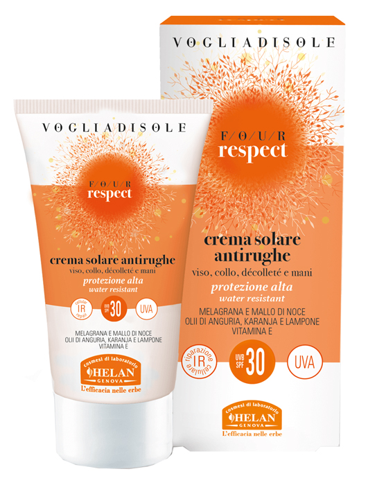 VOGLIA DI SOLE RESPECT CREMA SOLARE ANTIRUGHE SPF30 50 ML - Farmadillo