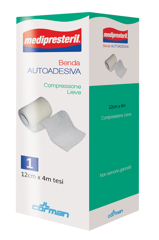 MEDIPRESTERIL BENDA AUTOADESIVA 12X400 CM 1 PEZZO - Farmadillo
