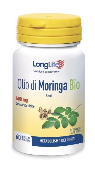 LONGLIFE OLIO DI MORINGA BIO 60 PERLE - Farmadillo