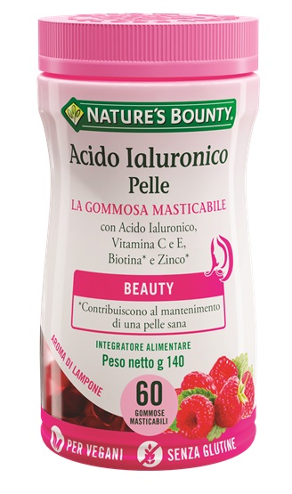 NATURE'S BOUNTY ACIDO IALURONICO PELLE 60 GOMMOSE MASTICABILI - Farmadillo