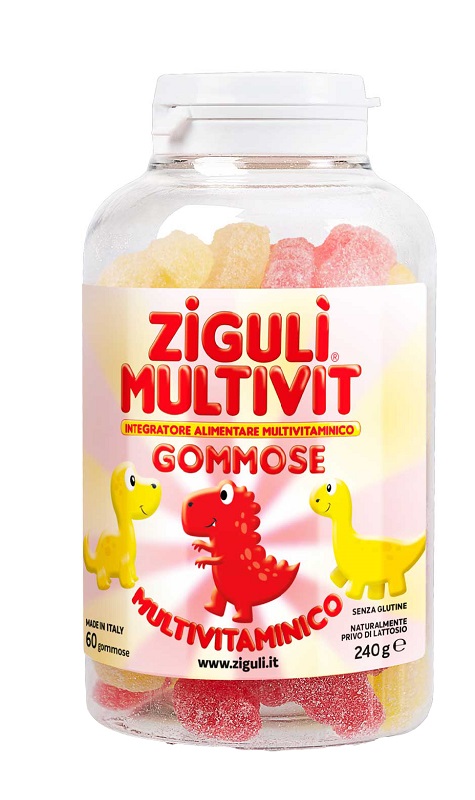 ZIGULI MULTIVIT FRAGOLA E BANANA 60 GOMMOSE - Farmadillo