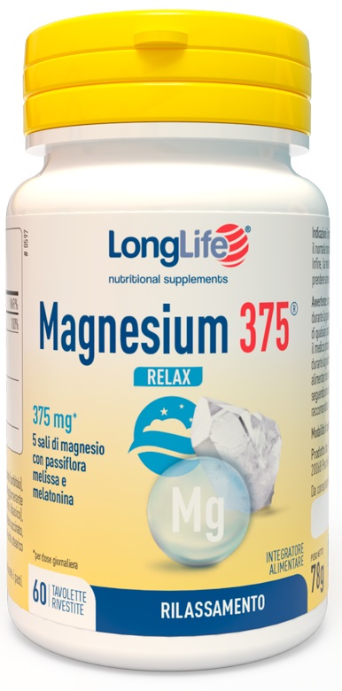 LONGLIFE MAGNESIUM 375 RELAX 60 TAVOLETTE - Farmadillo