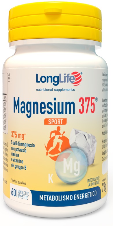 LONGLIFE MAGNESIUM 375 SPORT 60 TAVOLETTE - Farmadillo