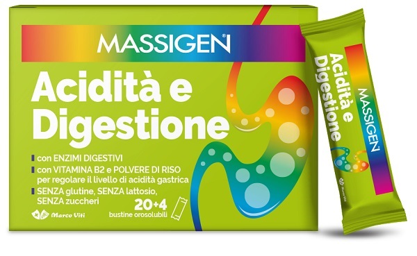MASSIGEN ACIDITA' E DIGESTIONE 24 STICKPACK - Farmadillo