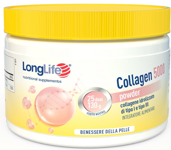 LONGLIFE COLLAGEN 5000 POWDER 130 G - Farmadillo