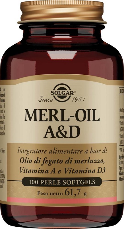MERL OIL A&D 100 PERLE SOFTGEL - Farmadillo