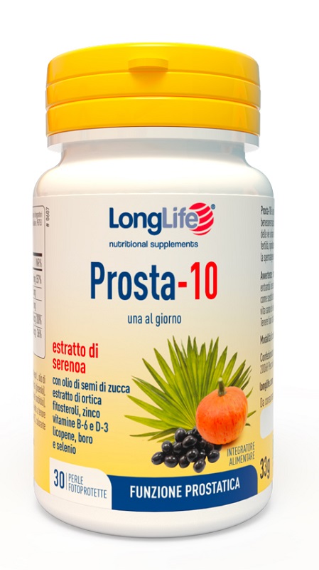 LONGLIFE PROSTA-10 30 PERLE FOTOPROTETTE - Farmadillo
