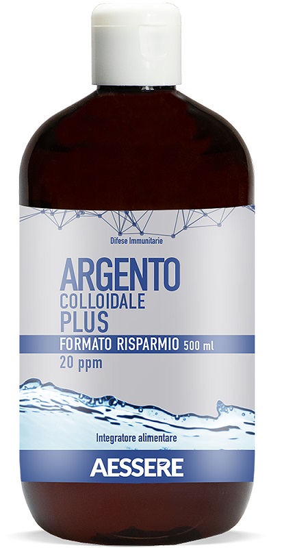 ARGENTO COLLOIDALE PLUS 20PPM 500 ML FORMATO RISPARMIO - Farmadillo