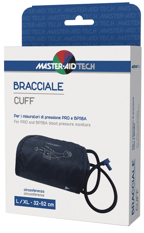 BRACCIALE PER MISURATORE DI PRESSIONE MASTER-AID TECH PRO E BP118A L/XL 32-52CM - Farmadillo
