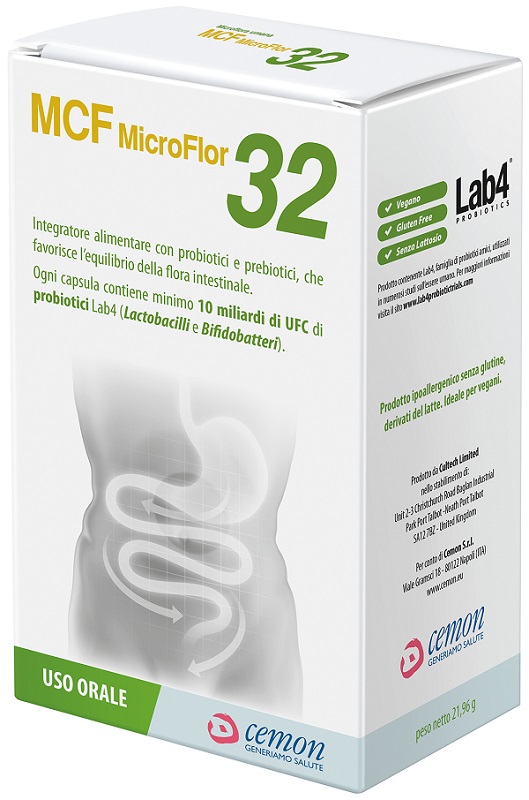 MCF MICROFLOR 32 60 CAPSULE VEGETALI - Farmadillo