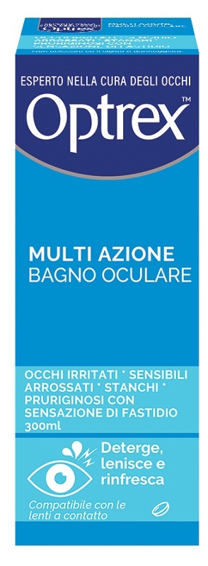 BAGNO OCULARE OPTREX MULTI AZIONE 300 ML + OCCHIERA FLESSIBILE - Farmadillo