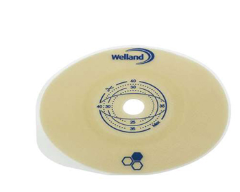 PLACCA PIANA RITAGLIABILE AURUM2 URO PER UROSTOMIA DIAMETRO 13-40 MM FLANGIA 45 MM 5 PEZZI - Farmadillo