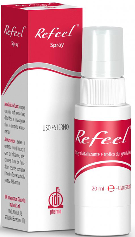 REFEEL SPRAY RIVITALIZZANTE E TROFICO DEI GENITALI ESTERNI FEMMINILI 20 ML - Farmadillo
