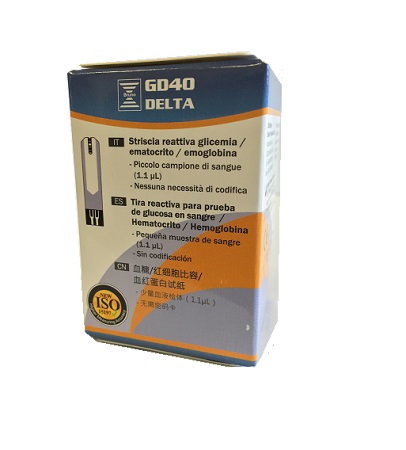 STRISCE MISURAZIONE GLICEMIA BRUNO GD40 DELTA 25 PEZZI - Farmadillo